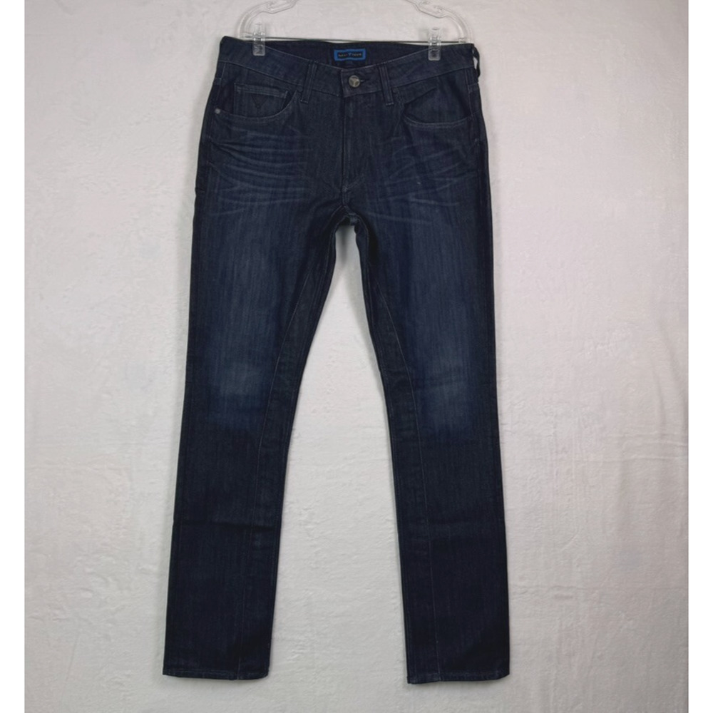 GUESS x Tiësto Men’s Designer Jeans | Dark Wash Slim Fit 34x33 Zip Back Pocket